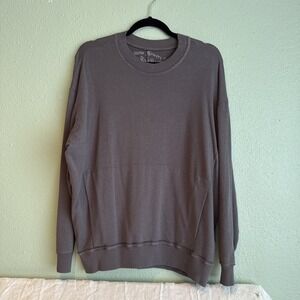 Stone Flowers  Womens Sweat Shirt W/ Kangaroo Pocket Gray S Casual, Soft, Comfy